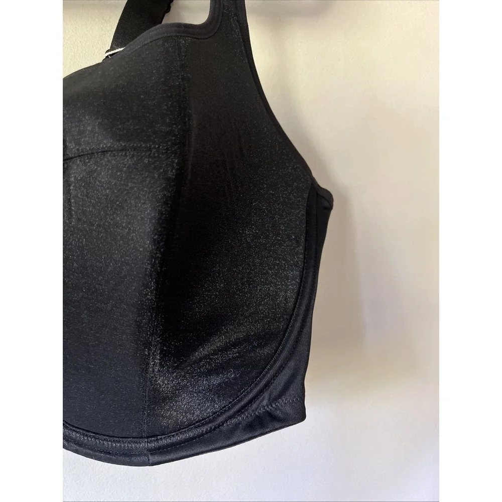 NWT HSIA Size 42G Women's Black Underwire T-Shirt Bra with Shimmer